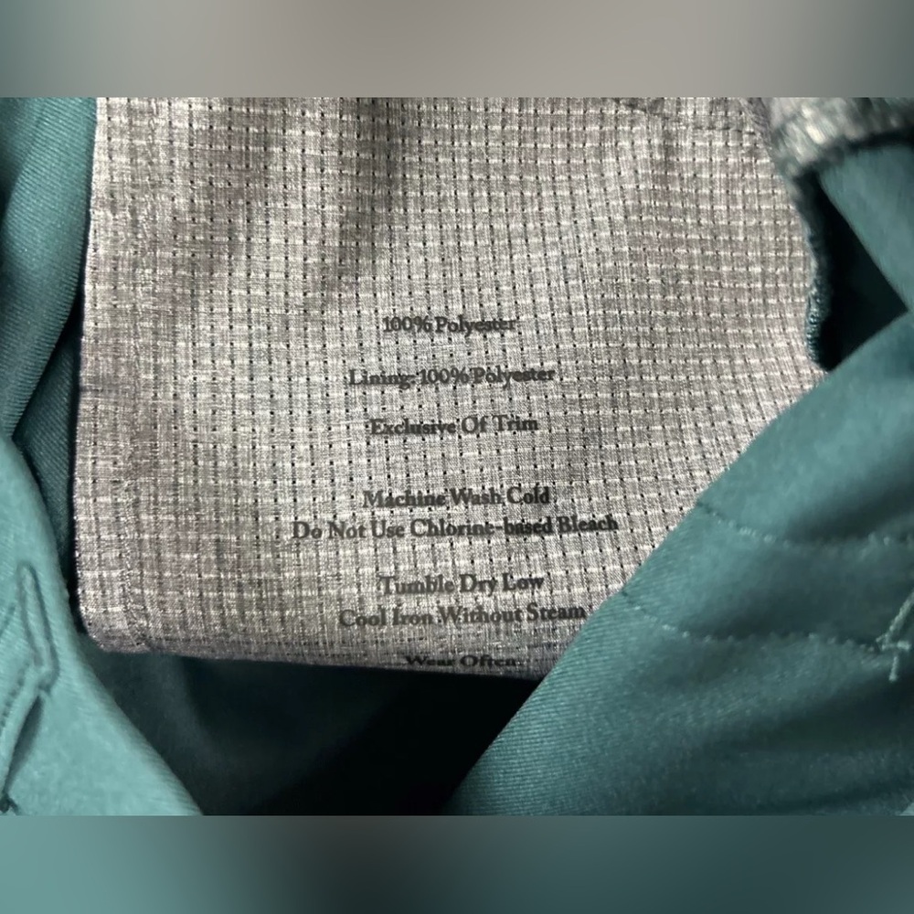 Greyson Golf Pants Wainscott Trousers 33 x 32 Forrest Green Polyester - Picture 6 of 7
